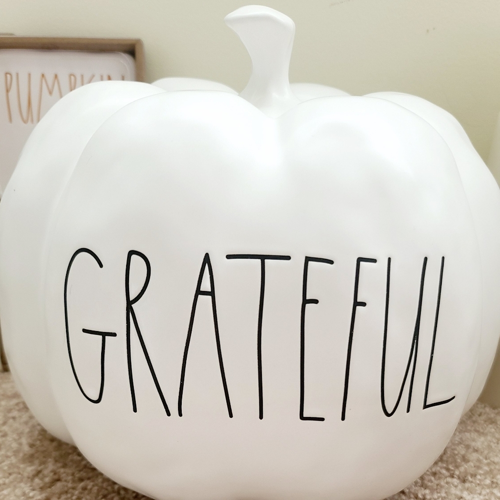 LARGE Rae Dunn "Grateful" Pumpkin 2020